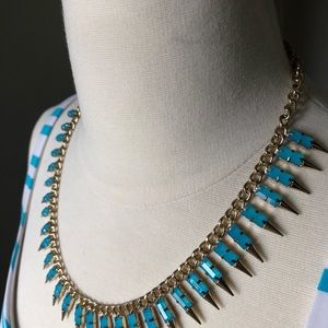 Turquoise spiked necklace